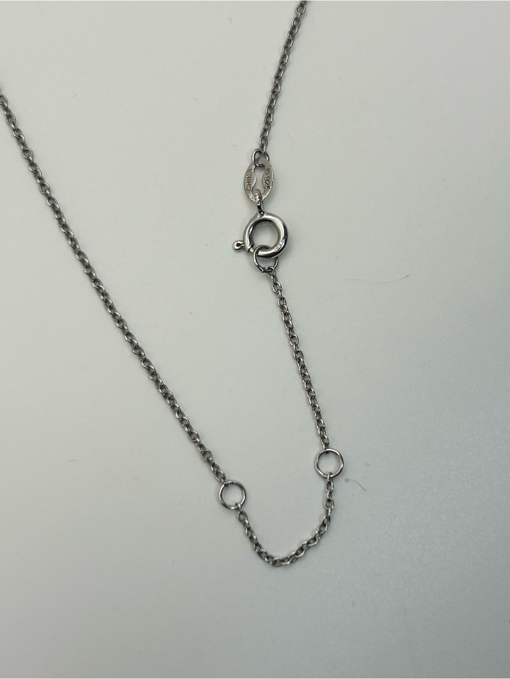Sterling Silver Circle Link Chain Necklace 18" Dainty Lightweight Stamped 925 - Picture 4 of 9